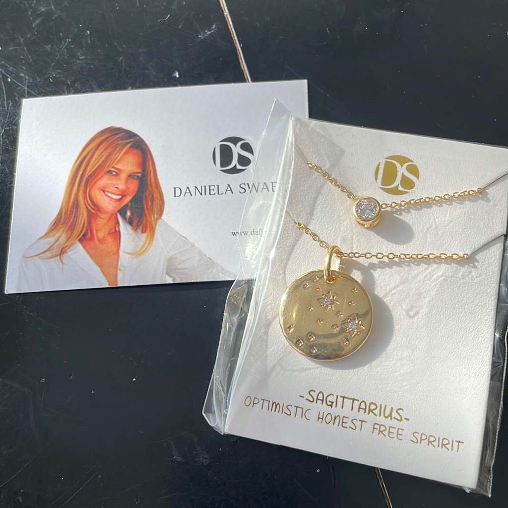 Daniela Swaebe Sagittarius Gold Double Necklace